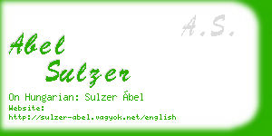abel sulzer business card